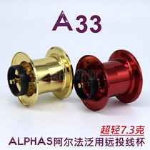 DAIWA Alfa ALPHAS SV and the old Alpha General modified Line Cup A33 ultralight and widely used