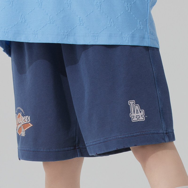 Mlb Official Men's and Women's Shorts 26 Summer New Couple Style Fashion Retro Washed Vintage Casual Sports Shorts