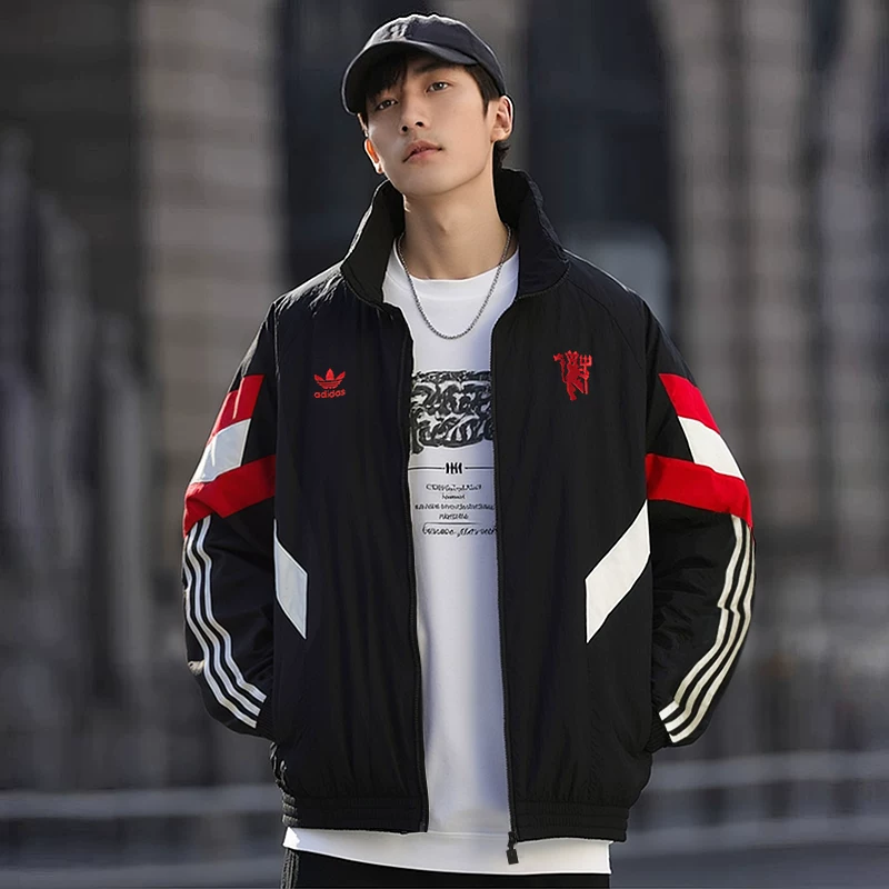 Осенняя теплая куртка с длинным рукавом Adidas, спортивная форма для отдыха