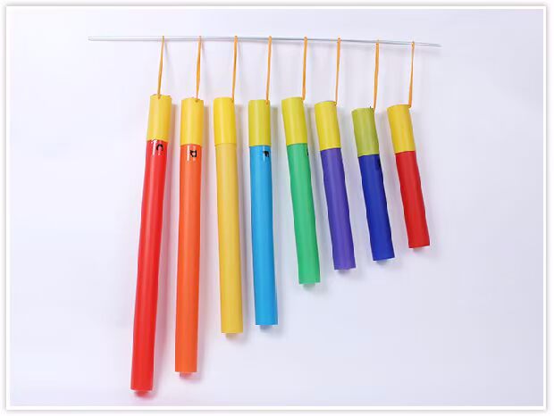 Cầu vồng màu tám ống âm thanh Dụng cụ giáo dục trẻ em giáo dục sớm đồ chơi nhạc cụ 8 ống âm thanh mẫu giáo trợ giúp - Nhạc cụ phương Tây kèn harmonica