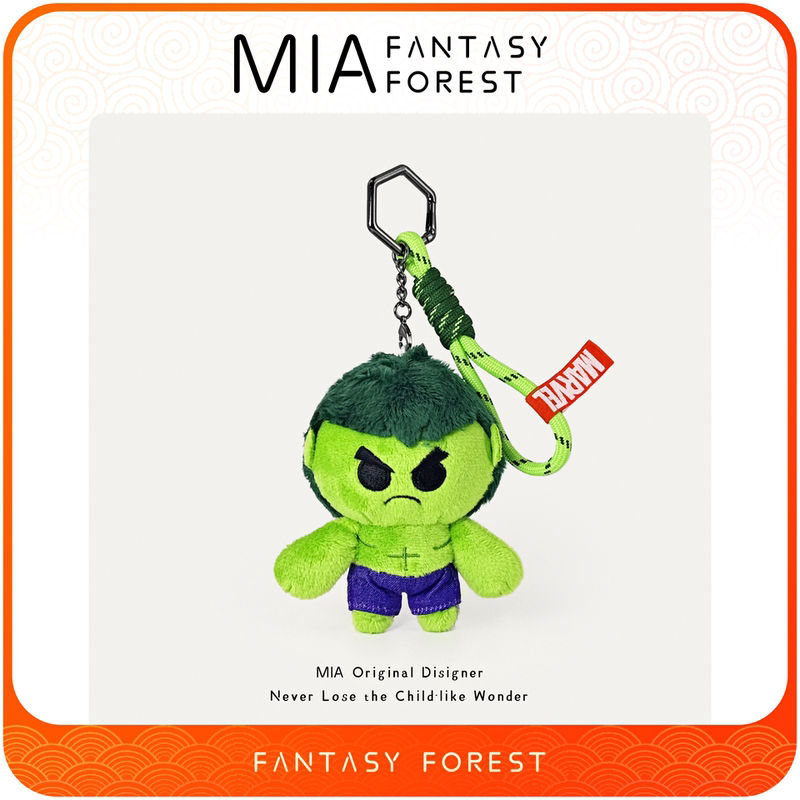Official Genuine Marvel Hulk Captain America Avengers Plush Toy Backpack Small Pendant Doll Keychain