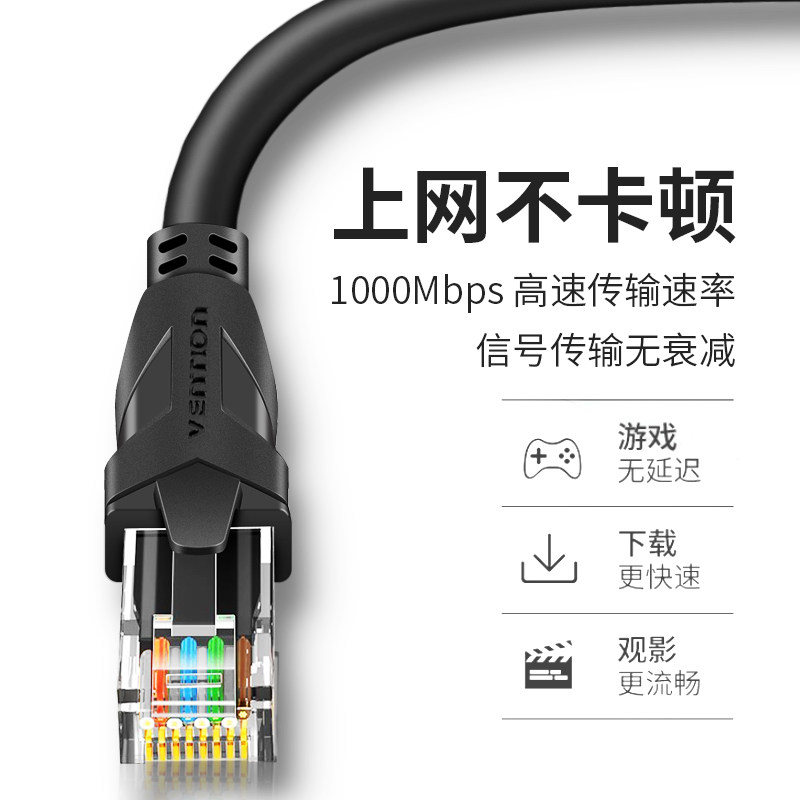 Net route Home 1000000000000000 Type 6 Broadband computer connecting line finished products 1 high speed 2 outdoor 20 m 10 flat 5-5 ultra