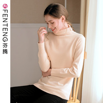 Fenten Thermal Underwear Women Black Slim Body Half High Neck Single Clothes Women Hot base shirt Solid Color Cotton Sweater