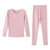 Демисезонное удерживающее тепло хлопковое нижнее белье, осеннее термобелье, хлопковые штаны, свитер, комплект, облегающий крой