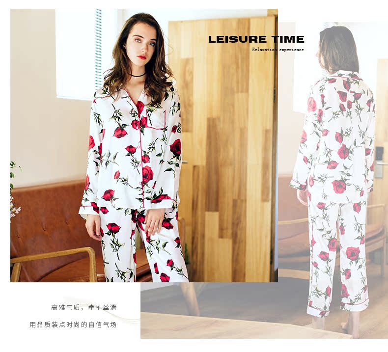 Pyjama pour femme en Soie à manches longues - Ref 2992067 Image 14