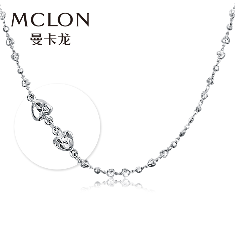 Manka Dragon ocean heart platinum necklace for women pt950 plain chain for women glossy car flower fashion new