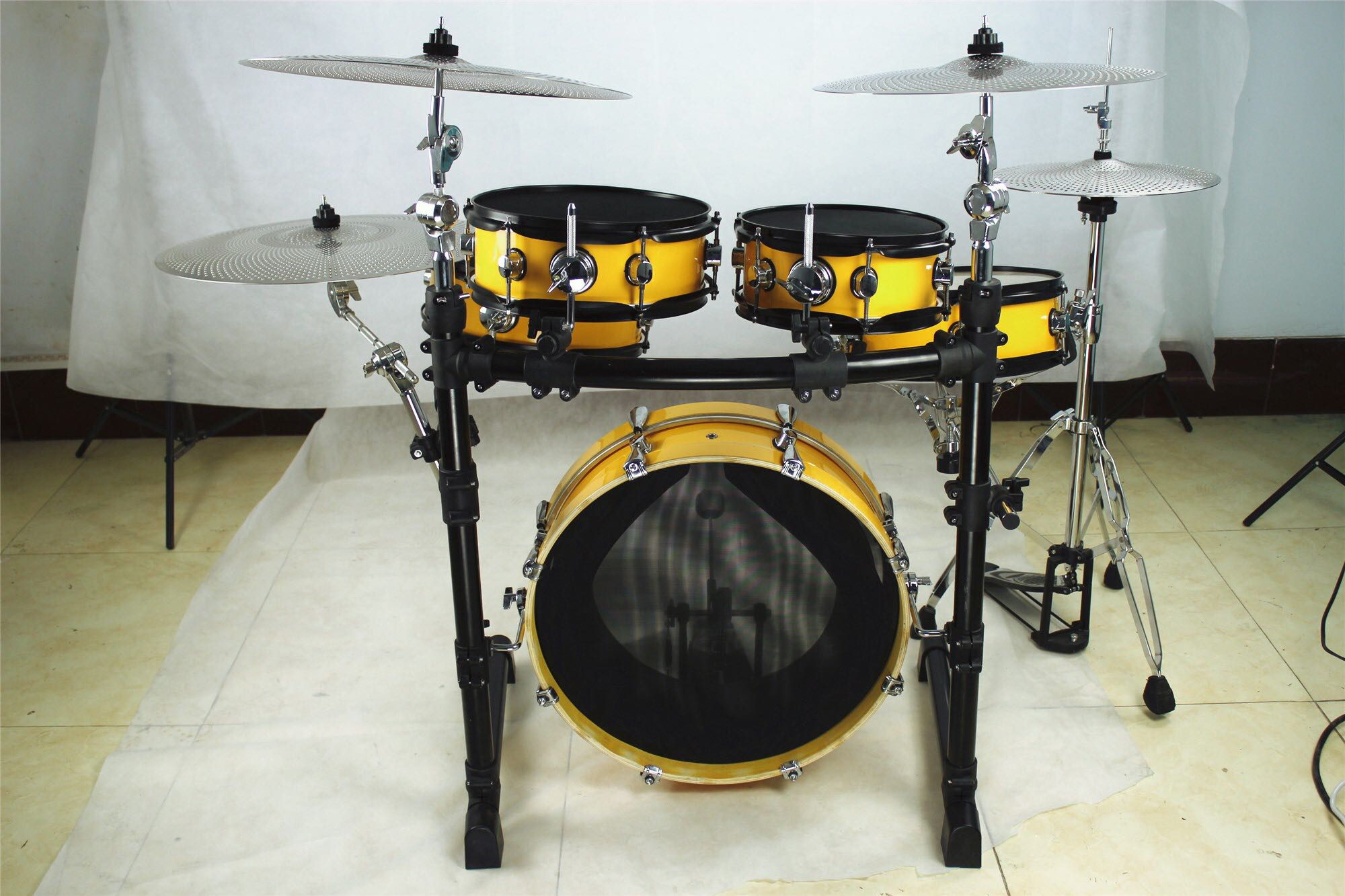 Frame Subdrum Portable Bifacial Frame Subdrum Jazz Drum 5 Drum 4 Cymbal Sending Carpet Drum Stool Student Adult General Drum