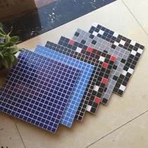 Mosaic tile 300 mirror TV background wall kitchen bathroom toilet blue black and white grid swimming pool tiles