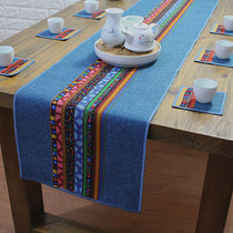 Tea art cloth tea towel tea mat Chinese ethnic style tea flag Tibetan style tablecloth tea ceremony table flag tea mat