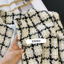 External DAN goods light extravagant high-end womens dress French style name Yuanyuan Rough Flowers small subshort jacket 2022 Spring new