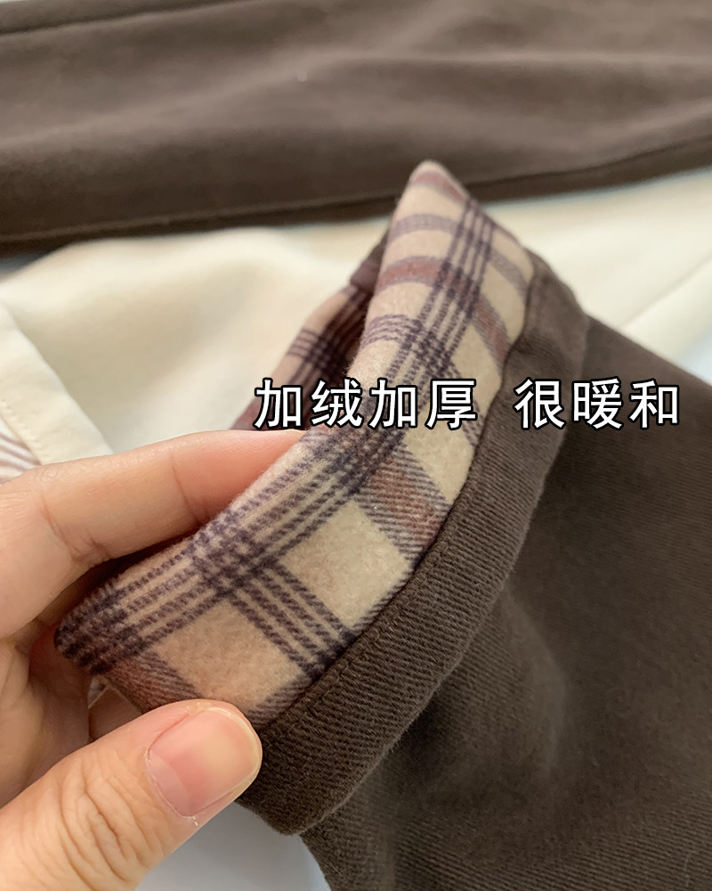 Self-reservation super recommended high-waisted straight tube loose and thin old pants plus velvet jeans women's winter 2021 new style