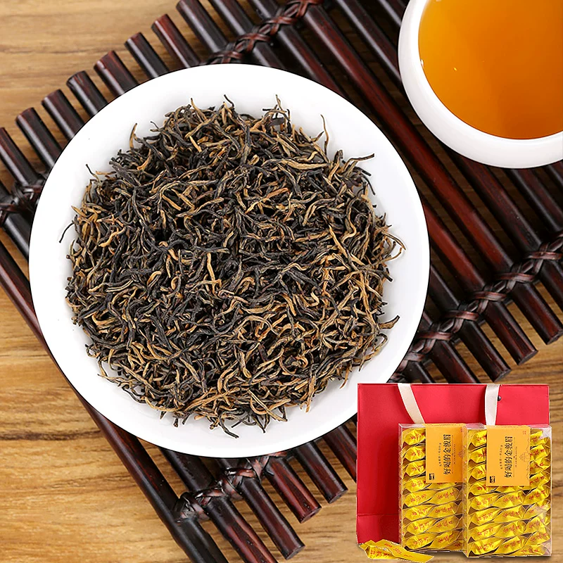 Красный чай Jin Jun Mei, красный (черный) чай, улун Лапсанг Сушонг, подарочная коробка в подарочной упаковке, медовый аромат