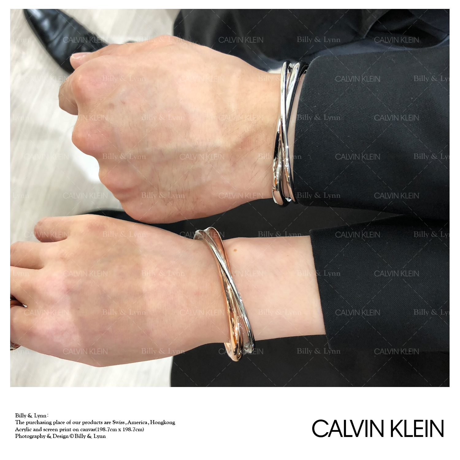 2019 / Sê-ri tình yêu NHÂN ĐÔI / KJ8XBF2001 / Vòng đeo tay đôi CK / Mua sắm Hoa Kỳ vòng tay kim cương