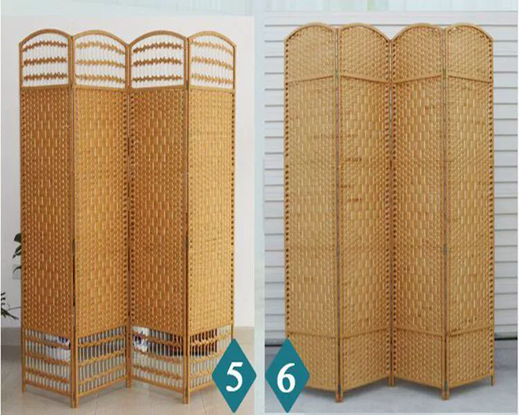 Wicker thân thiện với môi trường đan lát gỗ rắn rỗng đẹp hiên nghệ thuật màn hình phân vùng màn hình văn phòng phong cách mộc mạc - Màn hình / Cửa sổ