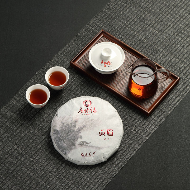 广林福白茶福鼎高山白茶2011年贡眉老白茶寿眉300克