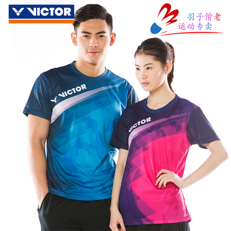 VICTOR 2017 summer men's and women's thin short-sleeved badminton jersey 70013