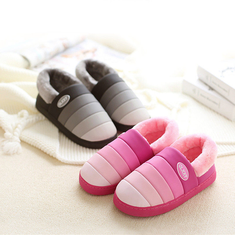 Older people's non-slip cotton slippers warm men's bag heel waterproof belt and household ladies make confinement shoes autumn and winter