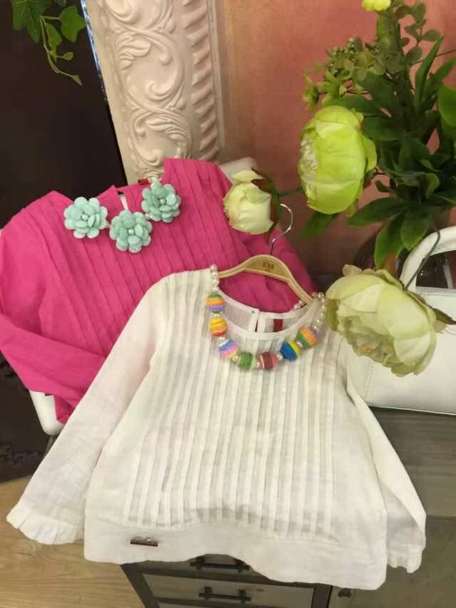 Chemise fille à manche longue en lin - Ref 2086012 Image 16