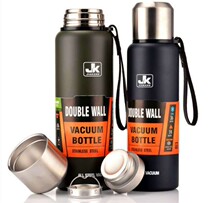 Russian 304 stainless steel double insulated kettle super large capacity water cup water bottle convenient car 500 ml