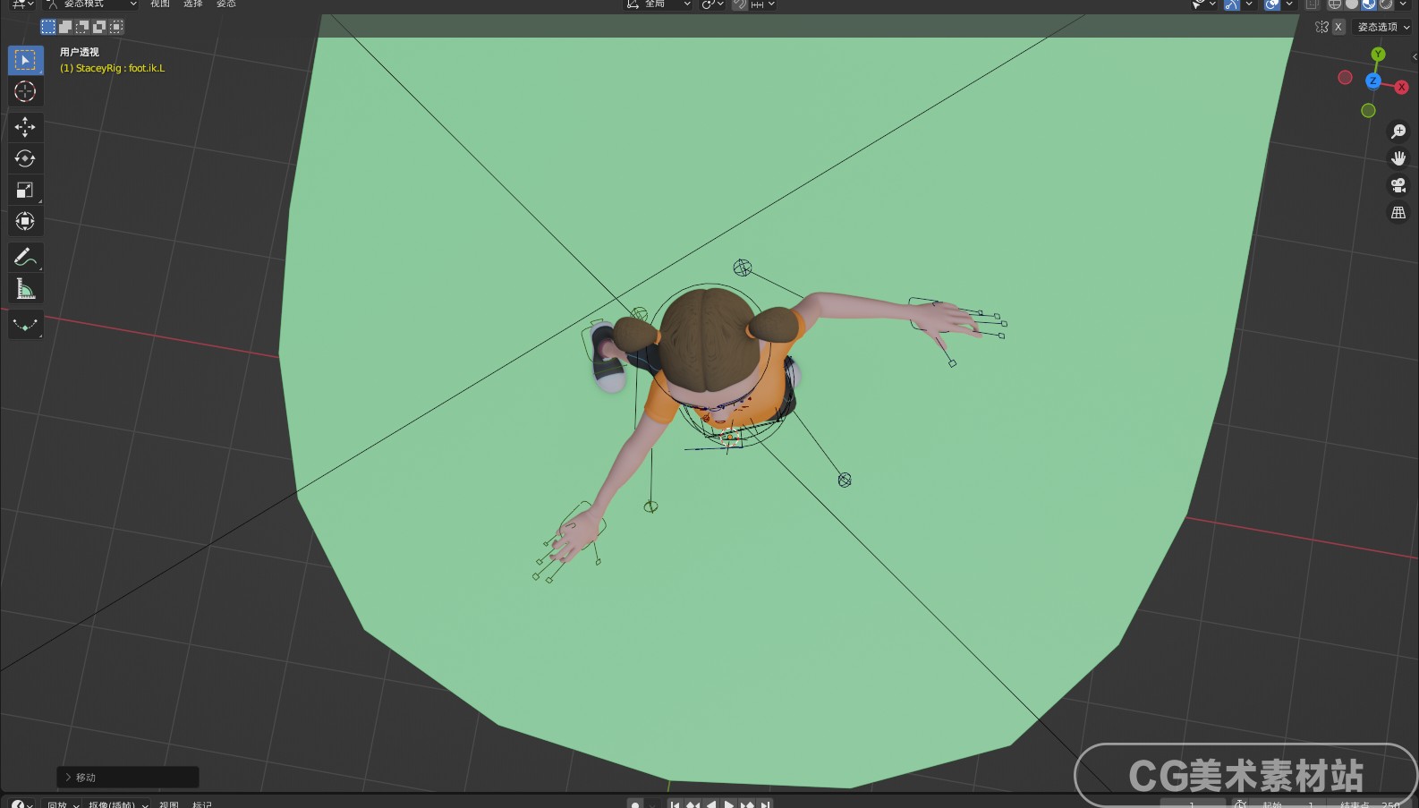 图片[6]-Blender 美式卡通风格角色动画电影人物带骨骼绑定女孩3D模型素材-cg男孩