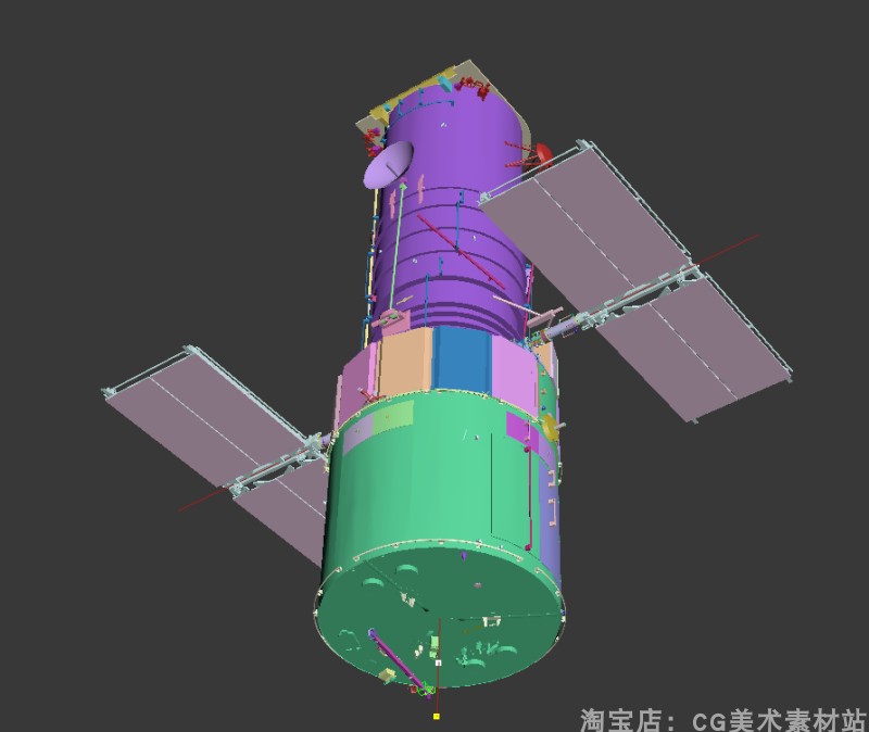 图片[5]-Blender/C4D/MAX/FBX宇宙天文美国NASA哈勃太空望远镜3D模型素材-cg男孩