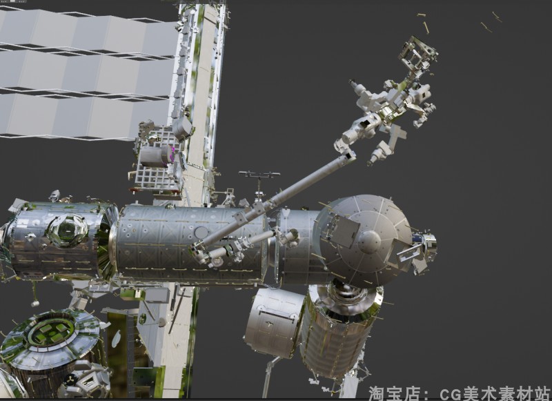 图片[14]-【Blender/C4D/FBX太空航天飞船美国NASA国际空间站天宫3D模型素材】-cg男孩