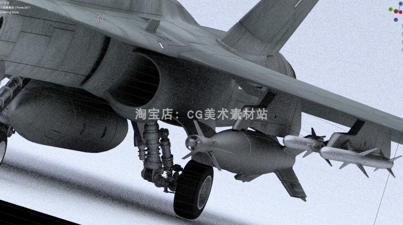 图片[4]-【Blender美国空军战斗机F18大黄蜂3D飞机战机模型素材】-cg男孩