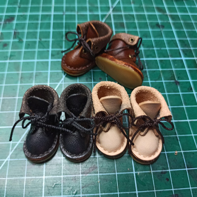 taobao agent Thirty -two points 6 -point BJD baby shoes OB24 small cloth BLYTHE doll shoes custom header cowhide worker boots