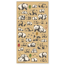 Special price Japan imports Mind Wave hand-painted panda sticker kraft paper retro handbill decoration