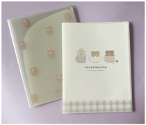 Mushroom Tun Japan imports mocomocha bear multi-function folder data collection book storage