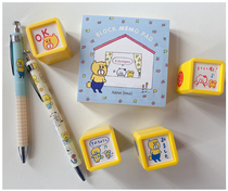 蘑菇屯 日本进口 金井杏Anne Imai搞怪便签本 中性笔 印章