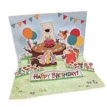 Mushroom Tun imported from Japan Coco sauce girl cute birthday three-dimensional greeting card celebration card envelope