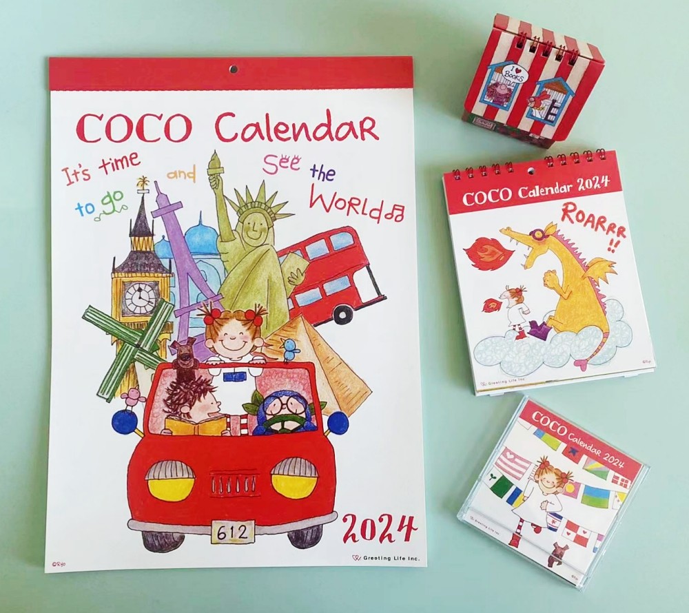 Spot Japan Imports Coco Sauce Girl 2024 Annual Calendar Calendar Hanging desktop Decorative Desk Calendar Schedule-Taobao