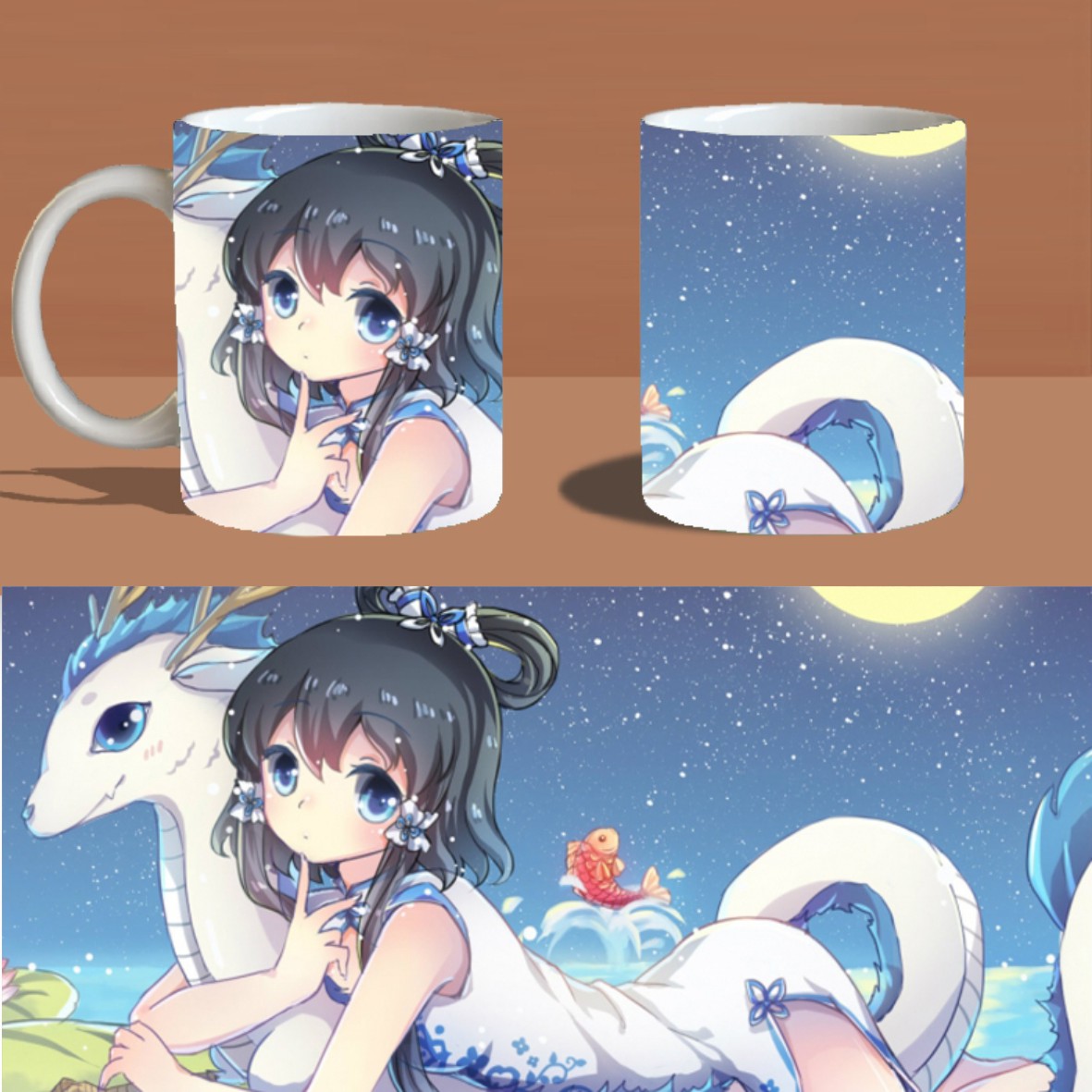 Từ tùy chỉnh và đổi màu cốc cốc cốc anime xung quanh bộ sưu tập nóng phim hoạt hình cốc gốm các hình sticker dễ thương