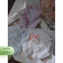 Peach Honey Freshener department flocking point Dairy underpants female Low Waist Lace Skirt Pure Cotton Stalls Girl Triangle Pants