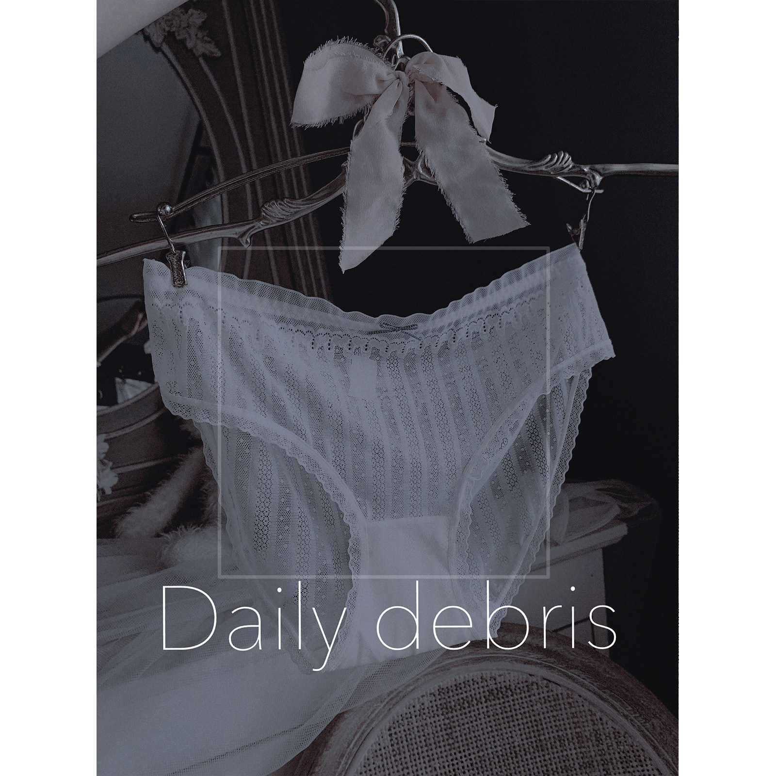 Mahoney light satin mesh mesh translucent lace underwear sweet sexy butterfly bow pure triangle pants