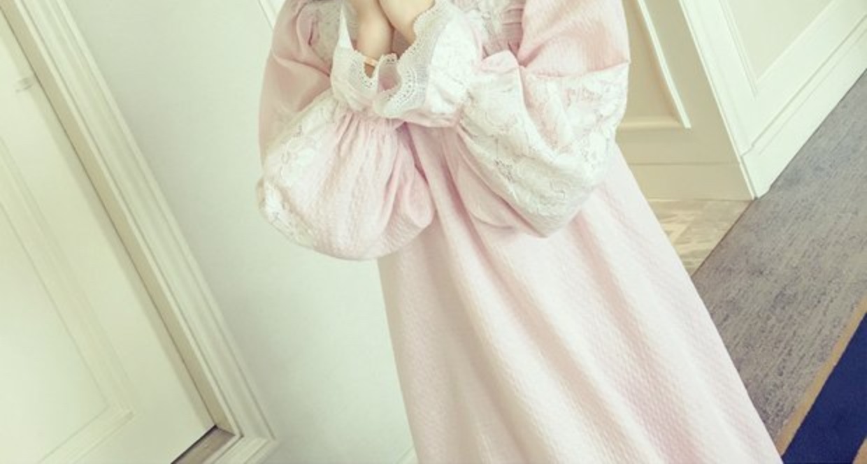 TQ siêu đẹp waff cotton thêu tay ren đồ ngủ nhà phục vụ phụ nữ mùa xuân và mùa hè váy ngủ váy ấm áp cho mùa đông