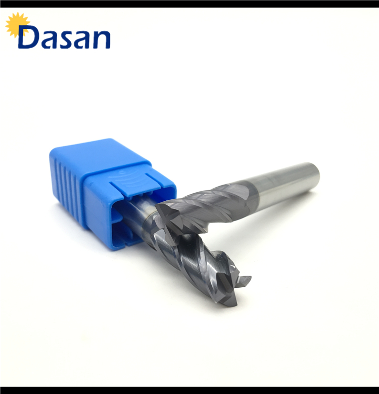 45-degree flat-head tungsten steel milling cutter black coating 4F-D10X75L 10mm