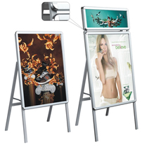 Aluminum alloy poster rack single-sided billboard A type of advertising rack folding exhibition rack propaganda display rack hanging picture POP shelf