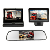 Size wagon van backing image HD display 4 3 inch desktop folding AV head display