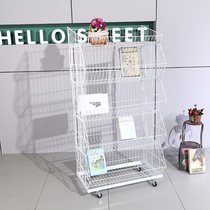 Shelf supermarket snacks shelves stacked cage inclined basket storage cage net basket promotion rack display rack