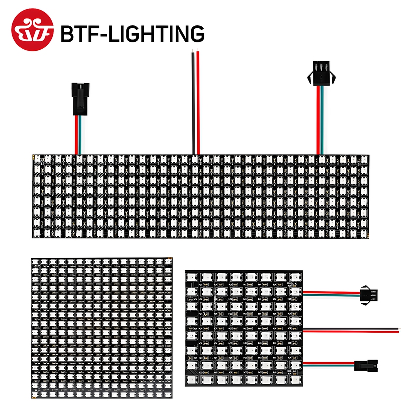 Led Full-Color Ws2812B Programmable 8X8 8X32 16X16 11X44 22X22 Smart 5V Pixel Soft Screen Led Full-Color Ws2812B Programmable 8X8 8X32 16X16 11X44 22X22 Smart 5V Pixel Soft Screen