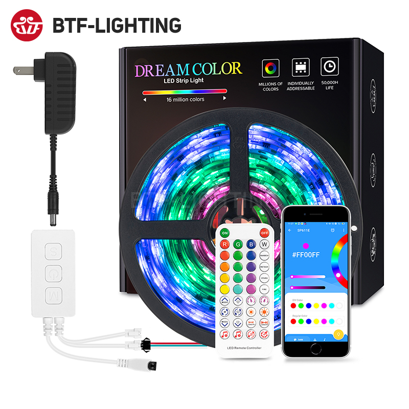 Full color WS 2811 lamp with SP611E set Bluetooth Music APP with remote control multi-mode family atmosphere lights