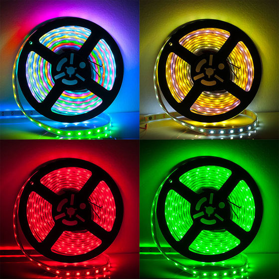 WS2812B full-color LED light strip 5050RGB patch built-in IC light beads waterproof programmable 5V magic light strip