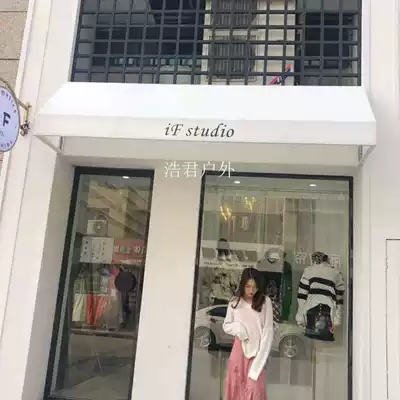 Net celebrity shop door canopy decoration canopy Flower shop clothing store trapezoidal canopy fixed canopy European-style French canopy customization