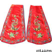 Old handmade old embroidery old embroidered sheet Long rely on female drama to serve original DIY-pan gold embroidered Fengdramatic peony old embroidered piece red 4