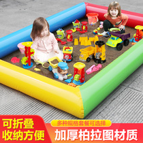 Square stall inflatable sand pool children Cassia toys beach pool play sand outdoor thickened Park stalls