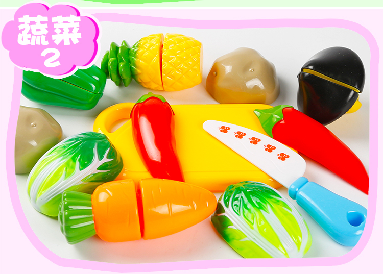 Chơi đồ chơi trẻ em trong nhà Rau và trái cây Cắt để xem Bộ dao kéo Bộ đồ chơi giáo dục bé trai công chúa búp bê