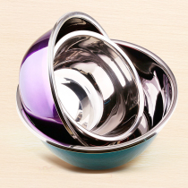 Kitchen stainless steel basin household thickening and basin washing basin fruit basin washbasin soup basin seasoning tank round