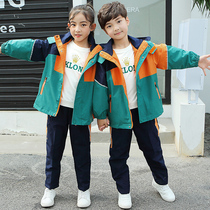 Kindergarten spring and autumn clothing new stormtrooper suit windproof and rainproof primary and secondary school students uniform childrens sportswear suit